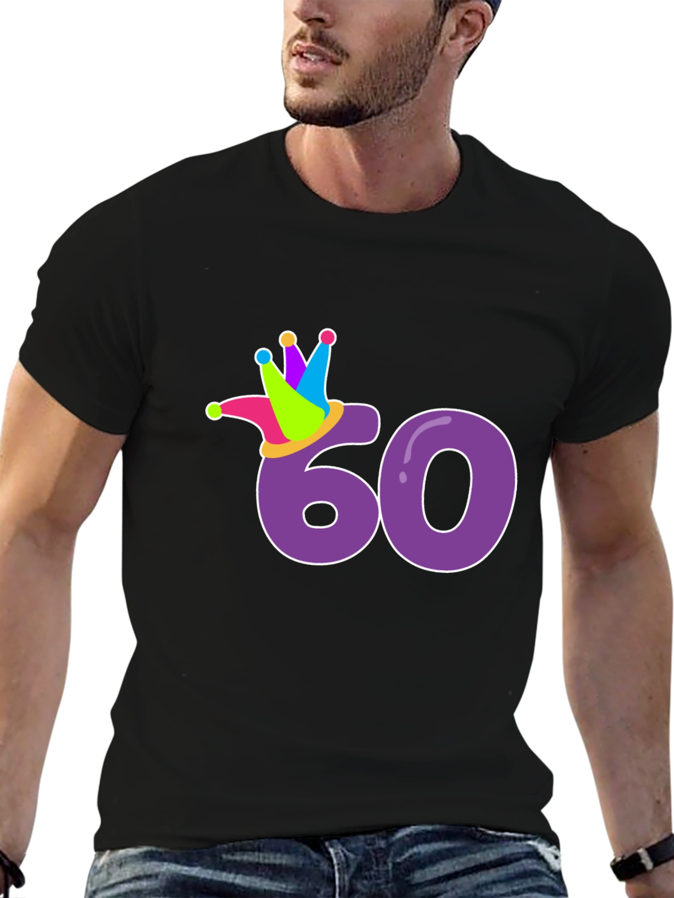 Sixty Birthday T-Shirt - Party Clown Crown