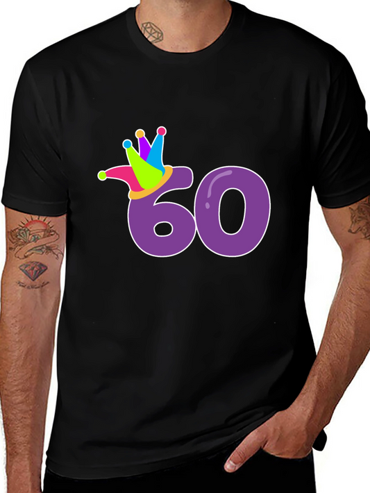 Sixty Birthday T-Shirt - Party Clown Crown