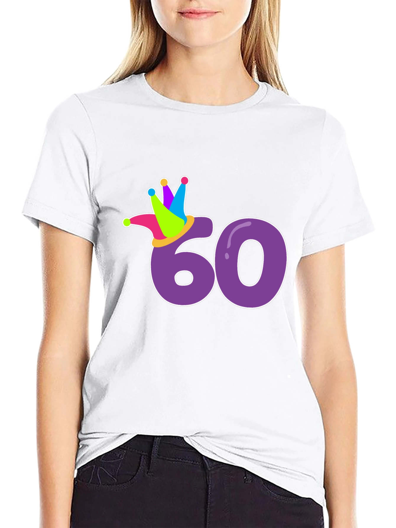 Sixty Birthday T-Shirt - Party Clown Crown