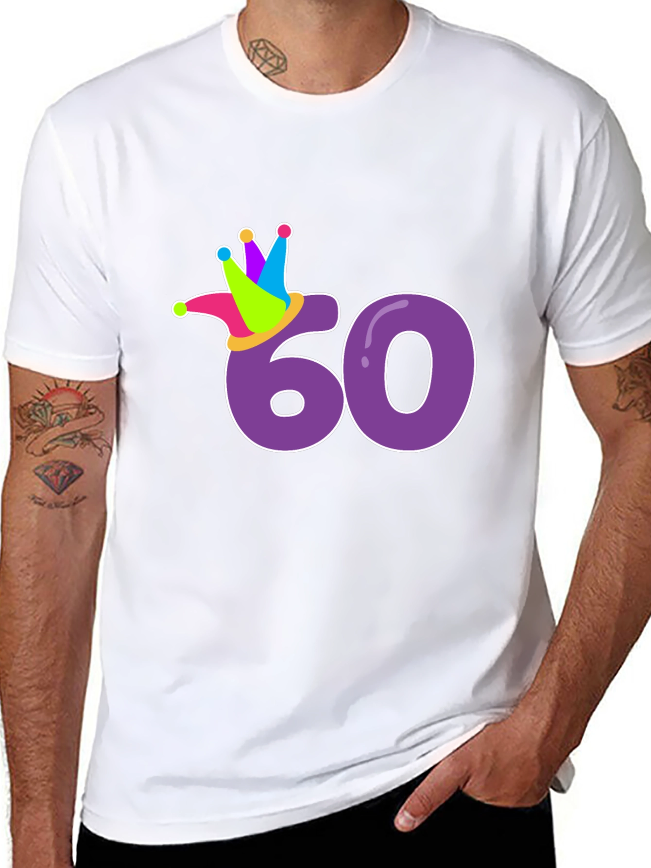 Sixty Birthday T-Shirt - Party Clown Crown