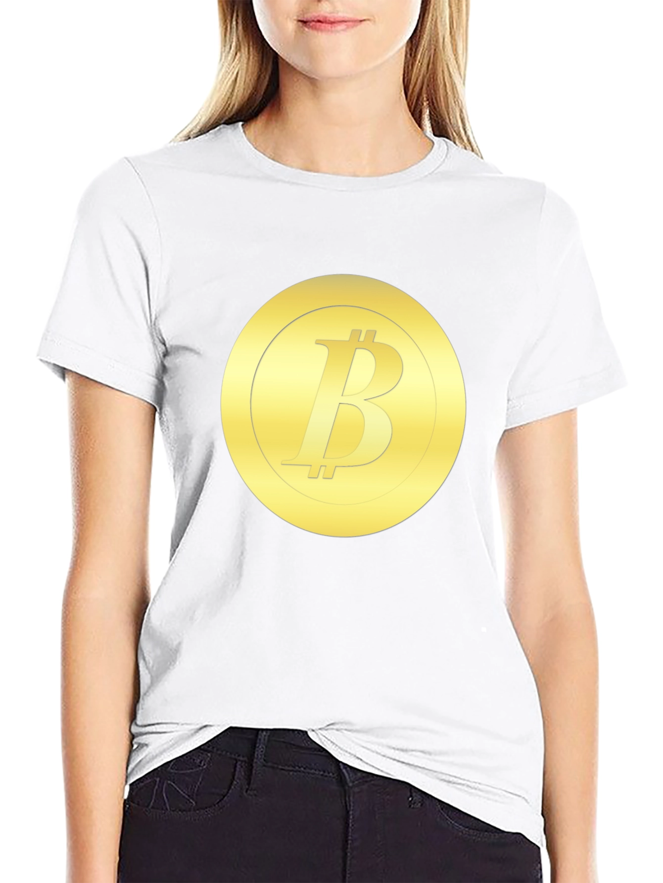 Bitcoin Tee - Gold Cryptocurrency Shirt