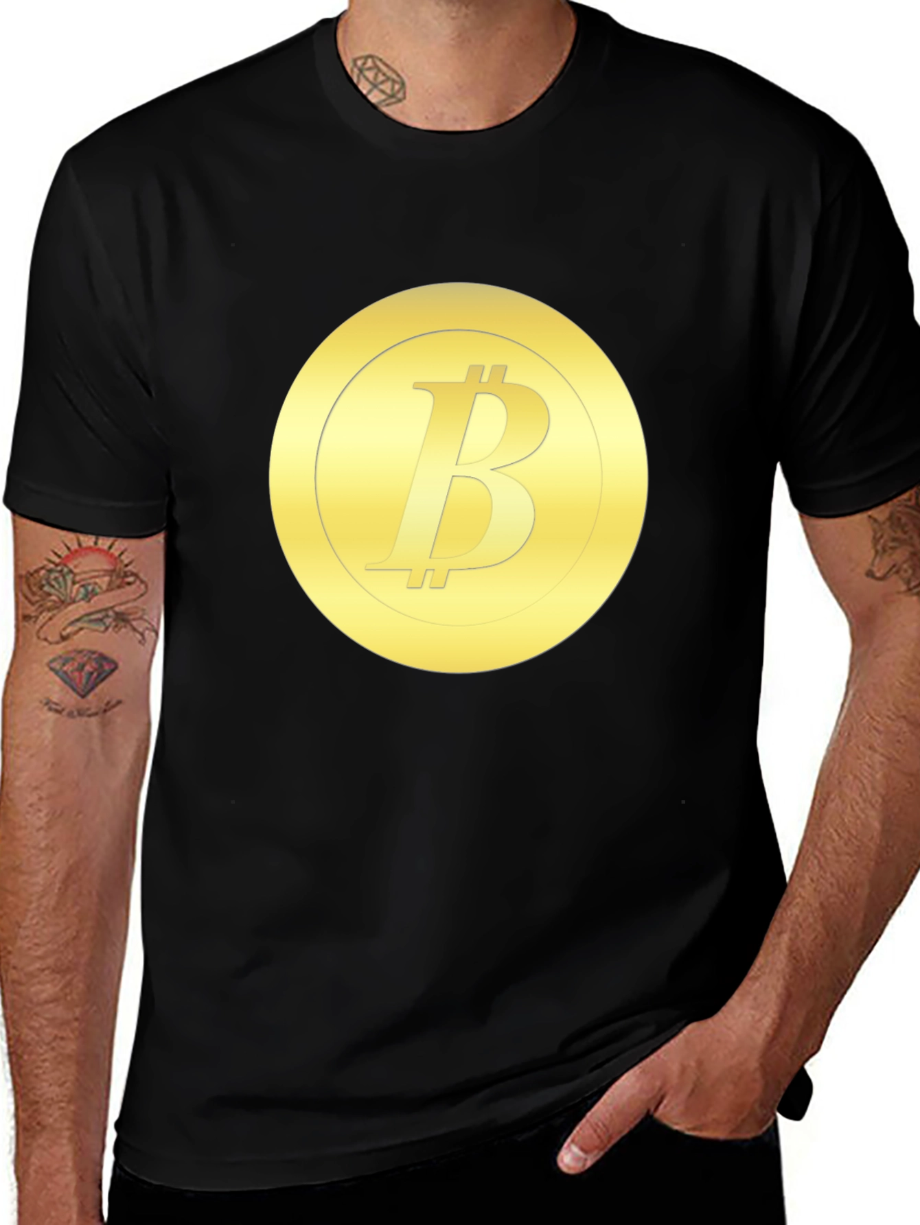 Bitcoin Tee - Gold Cryptocurrency Shirt