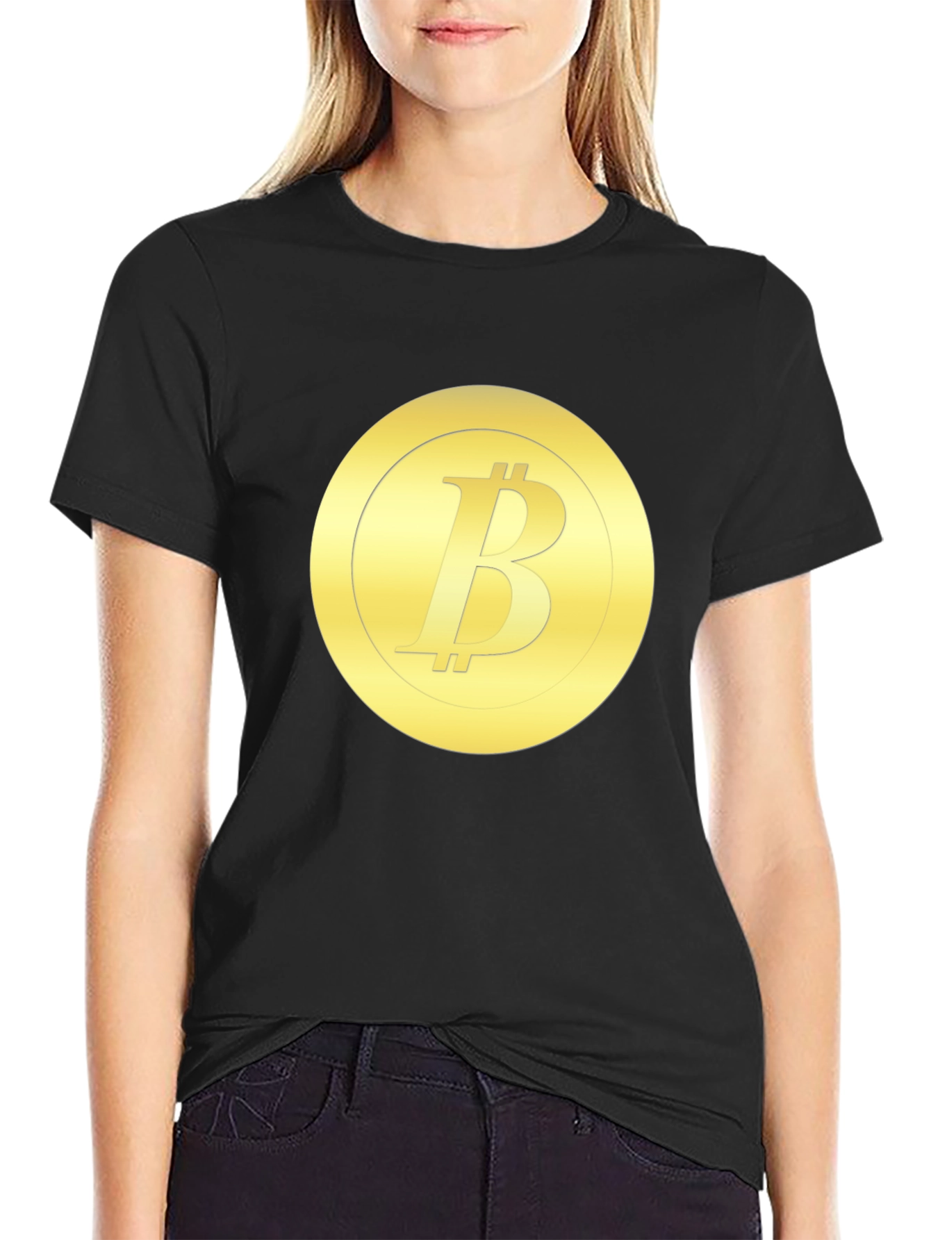 Bitcoin Tee - Gold Cryptocurrency Shirt