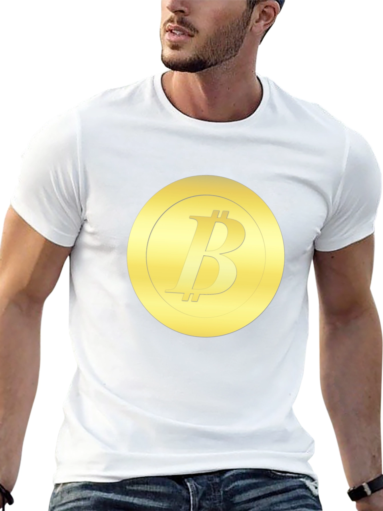 Bitcoin Tee - Gold Cryptocurrency Shirt