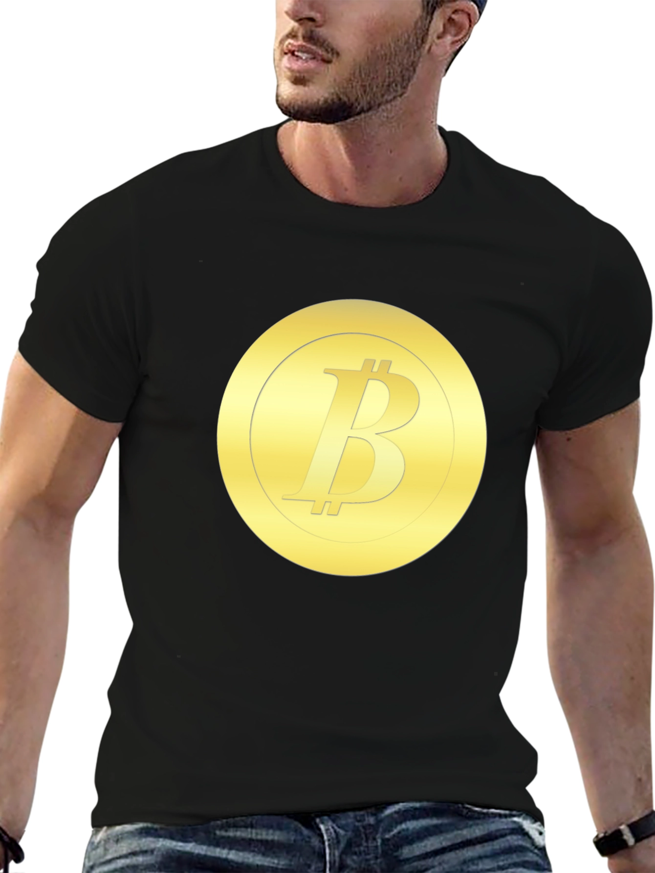 Bitcoin Tee - Gold Cryptocurrency Shirt