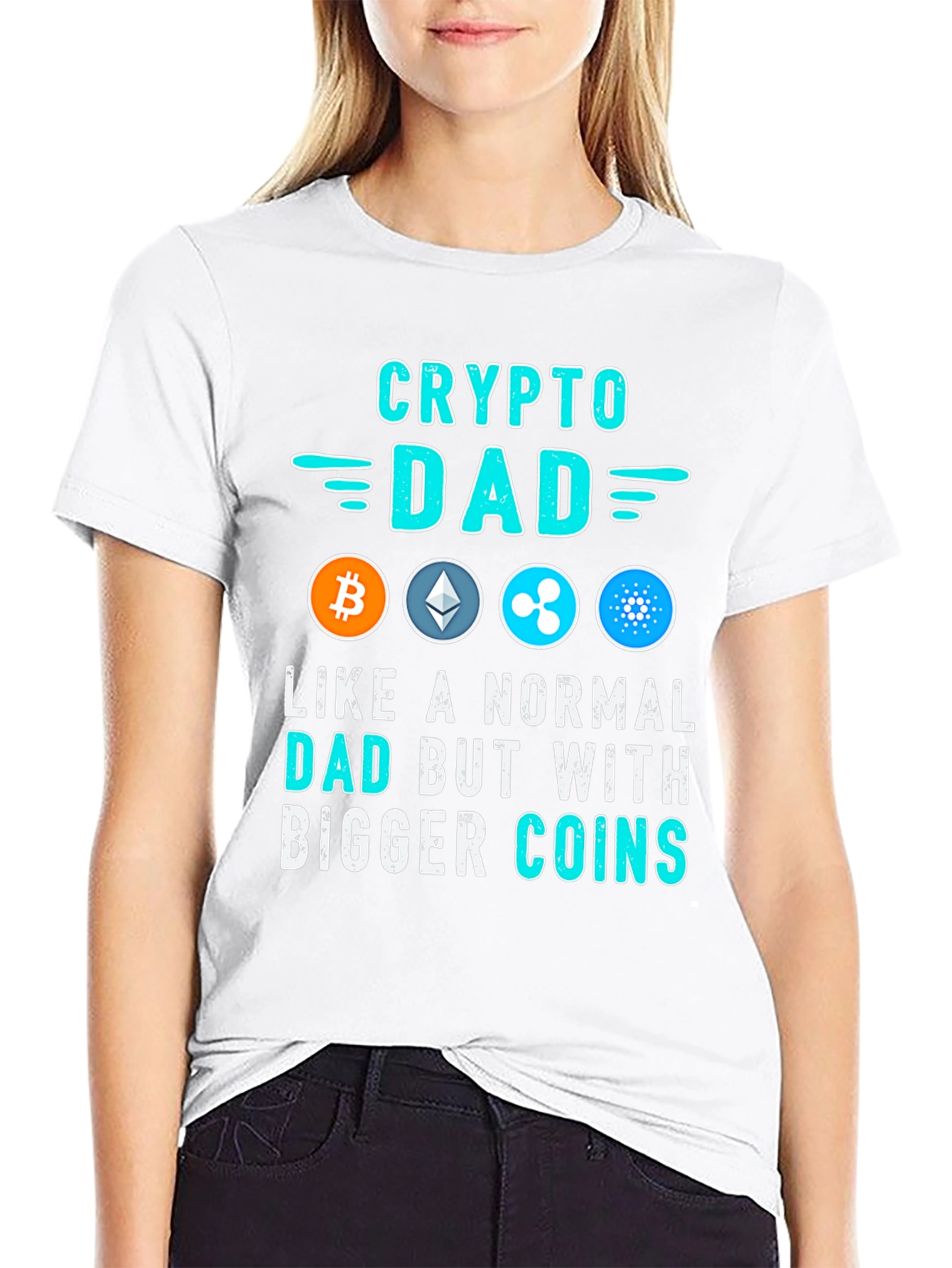 Crypto Dad T-Shirt Bitcoin Ethereum Cardano Digital Currency Tee