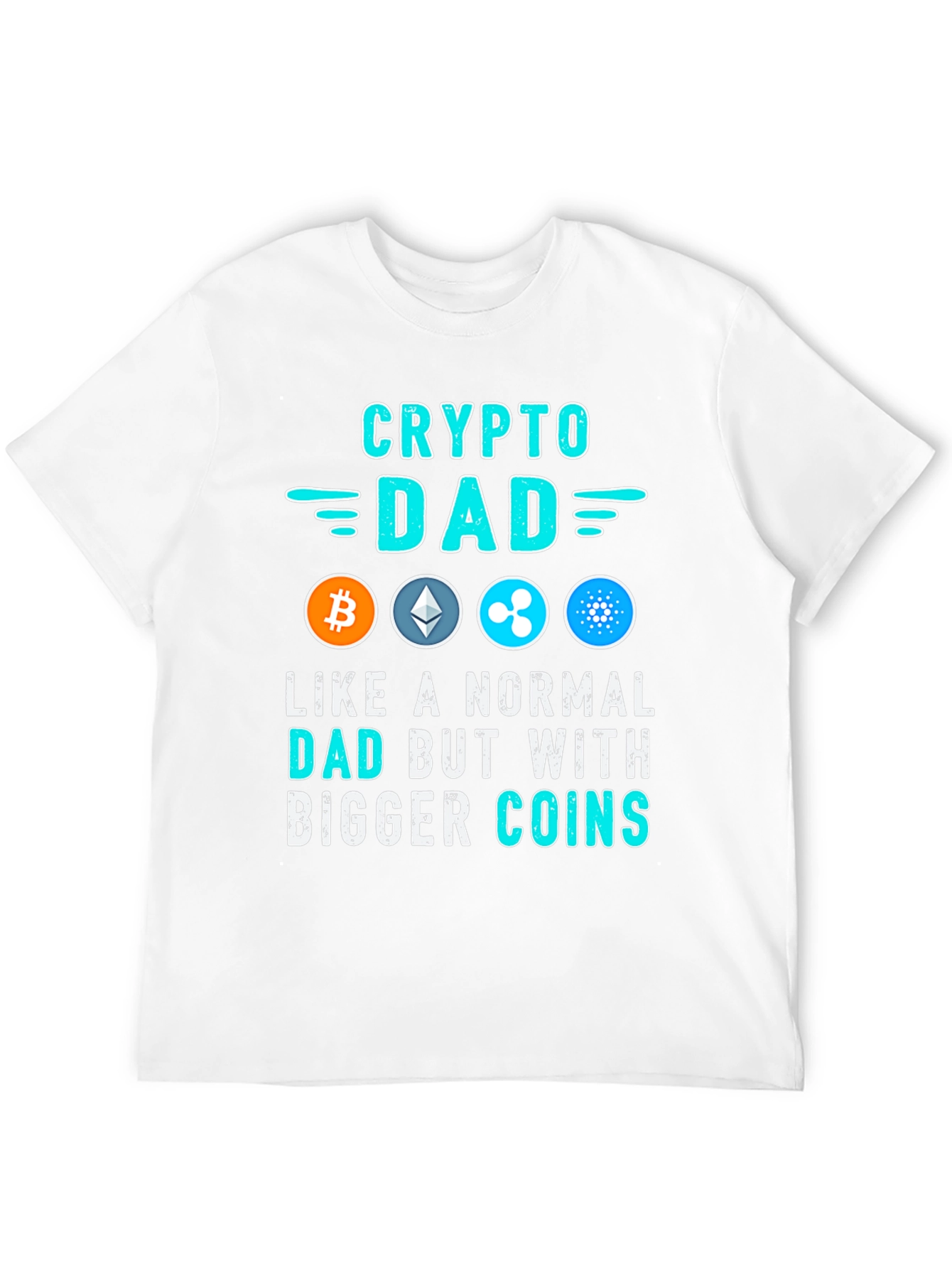 Crypto Dad T-Shirt Bitcoin Ethereum Cardano Digital Currency Tee