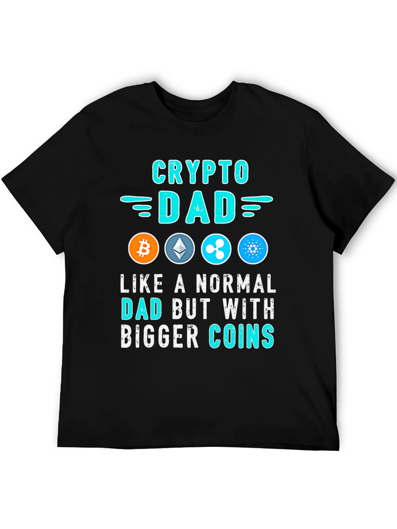 Crypto Dad T-Shirt Bitcoin Ethereum Cardano Digital Currency Tee