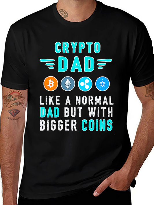 Crypto Dad T-Shirt Bitcoin Ethereum Cardano Digital Currency Tee