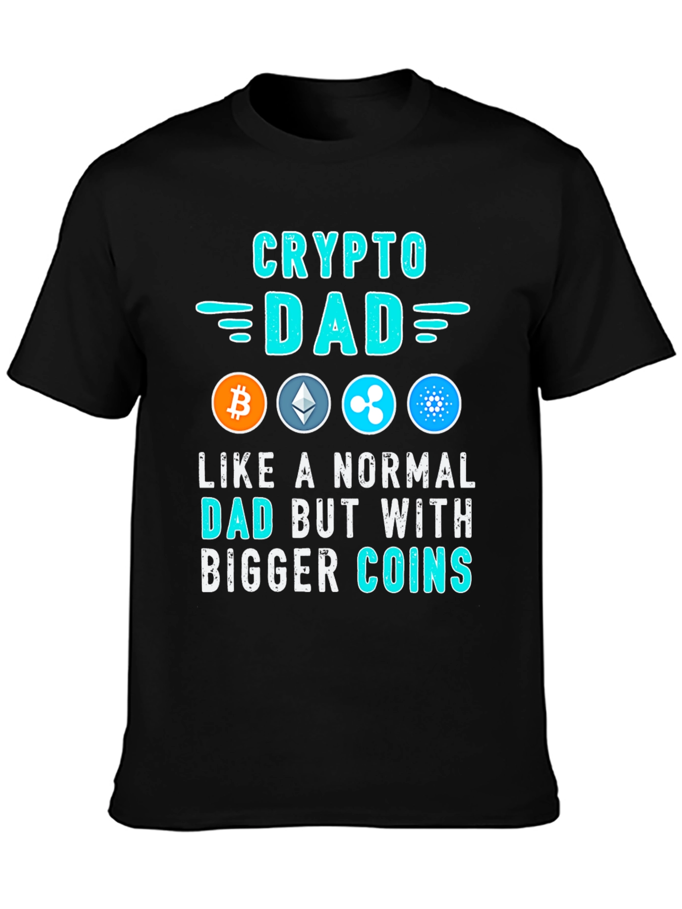 Crypto Dad T-Shirt Bitcoin Ethereum Cardano Digital Currency Tee