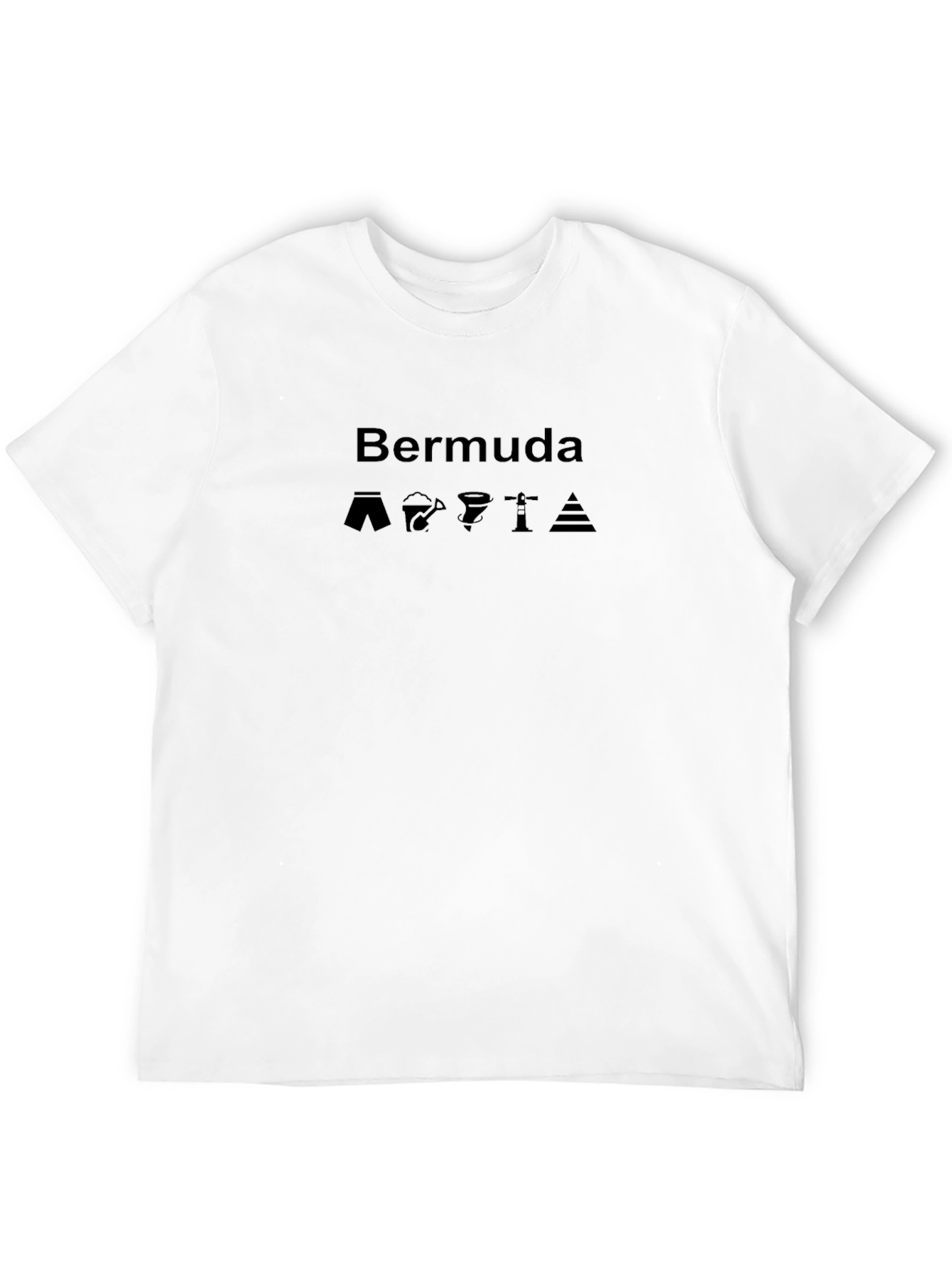 Bermuda Graphic T-Shirt Black Cotton Tee