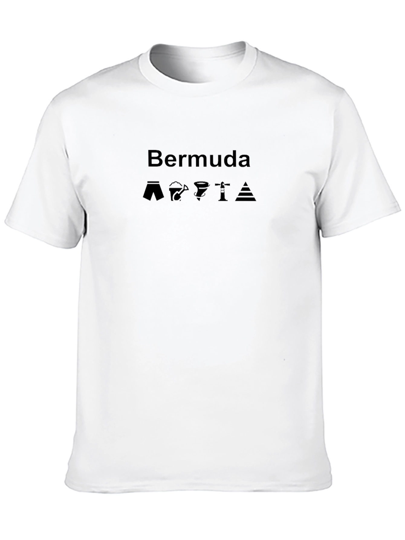 Bermuda Graphic T-Shirt Black Cotton Tee