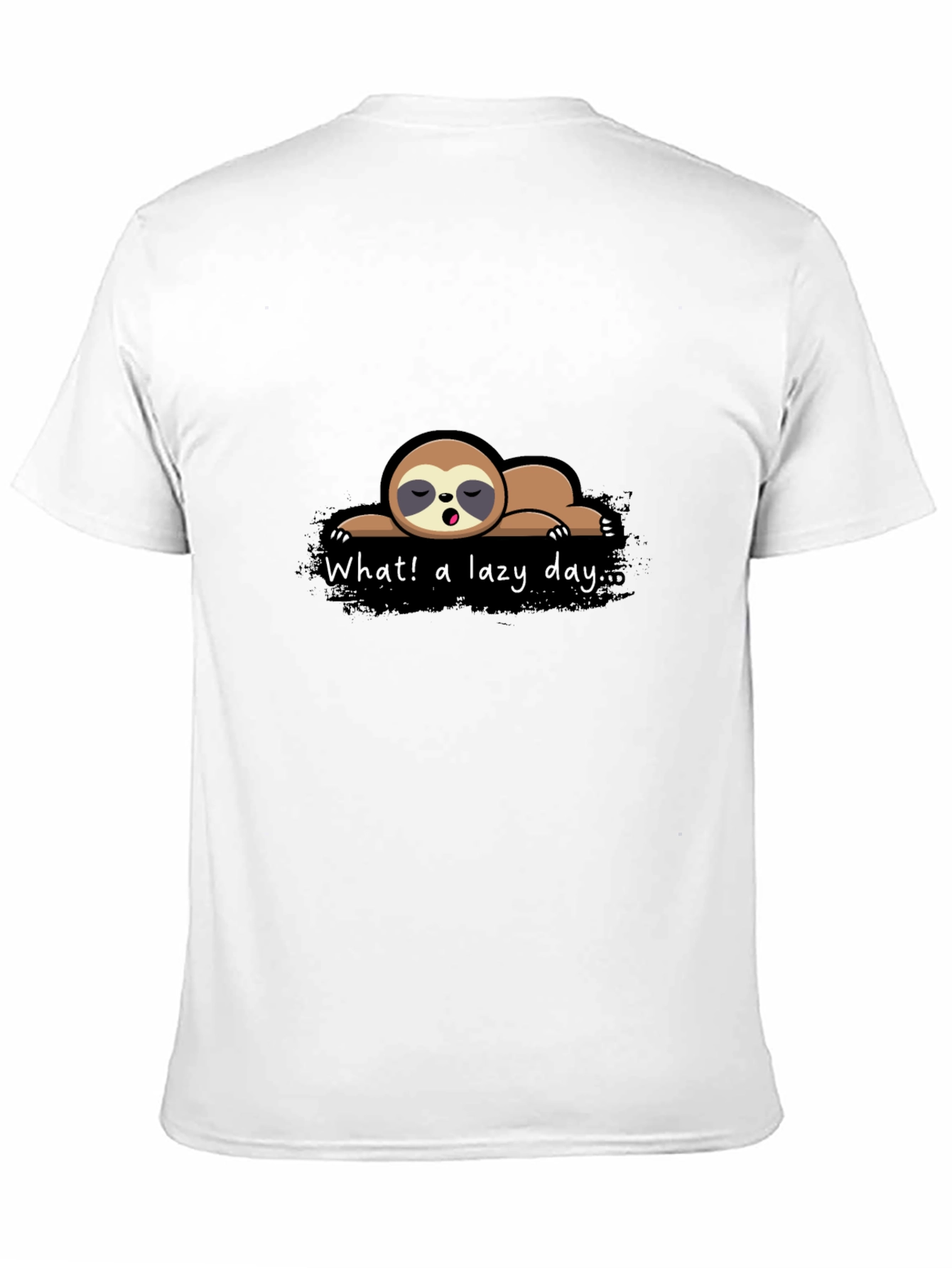 Lazy Sloth Graphic Tee - Mens Black T-Shirt