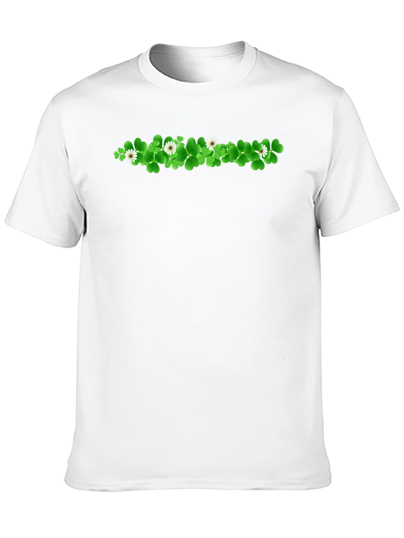 Shamrock & Daisy Graphic Print Black T-Shirt