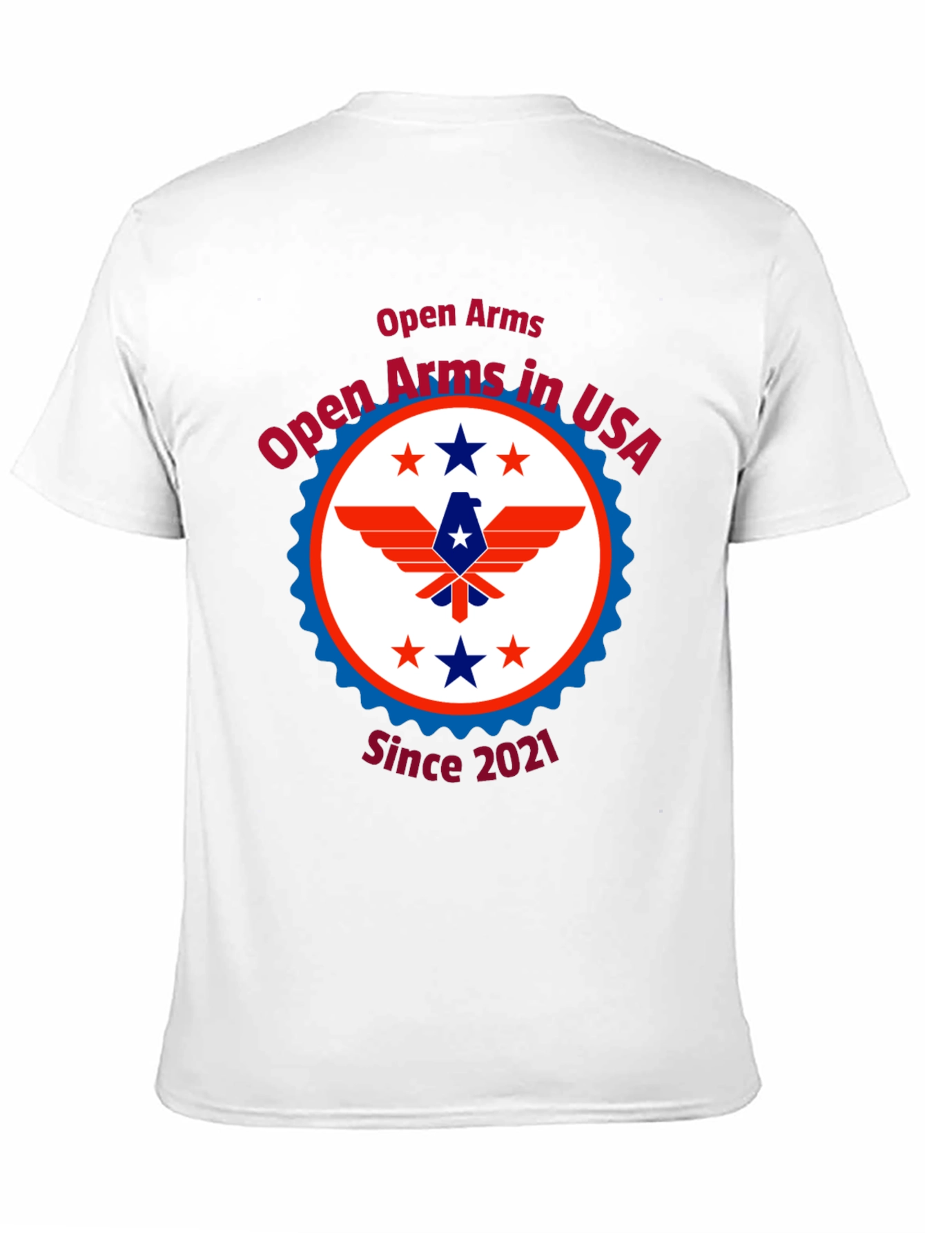 Open Arms in USA Patriotic T-Shirt