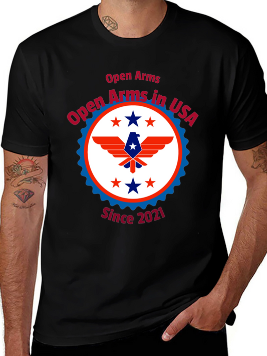 Open Arms in USA Patriotic T-Shirt