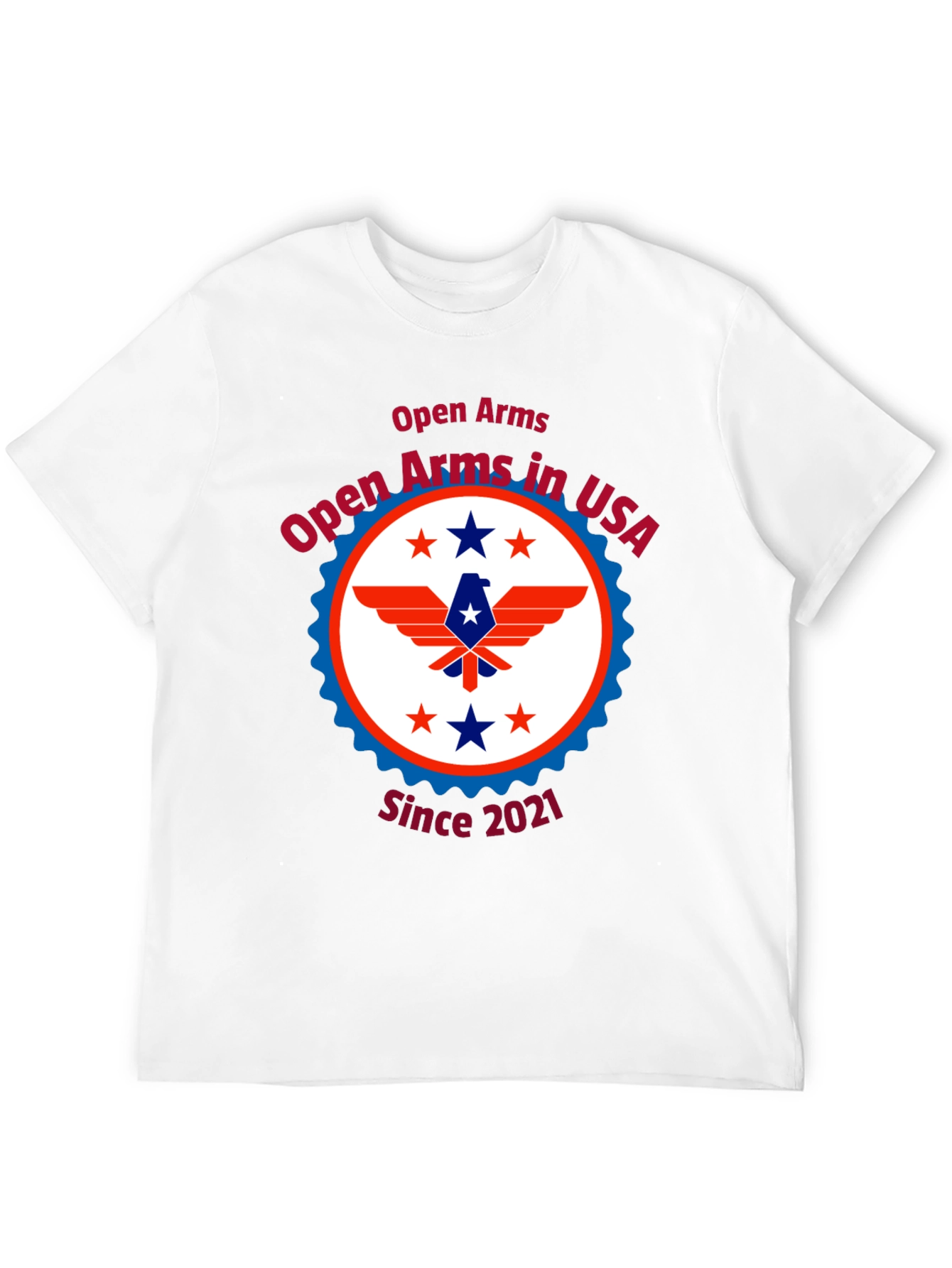 Open Arms in USA Patriotic T-Shirt