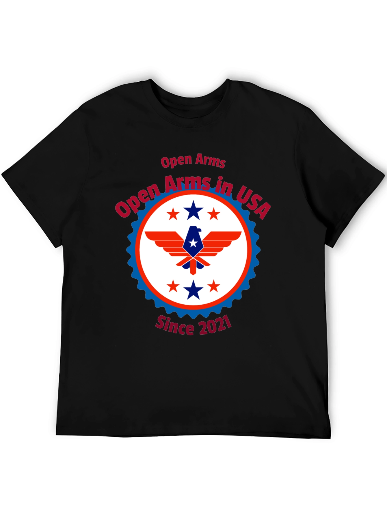 Open Arms in USA Patriotic T-Shirt