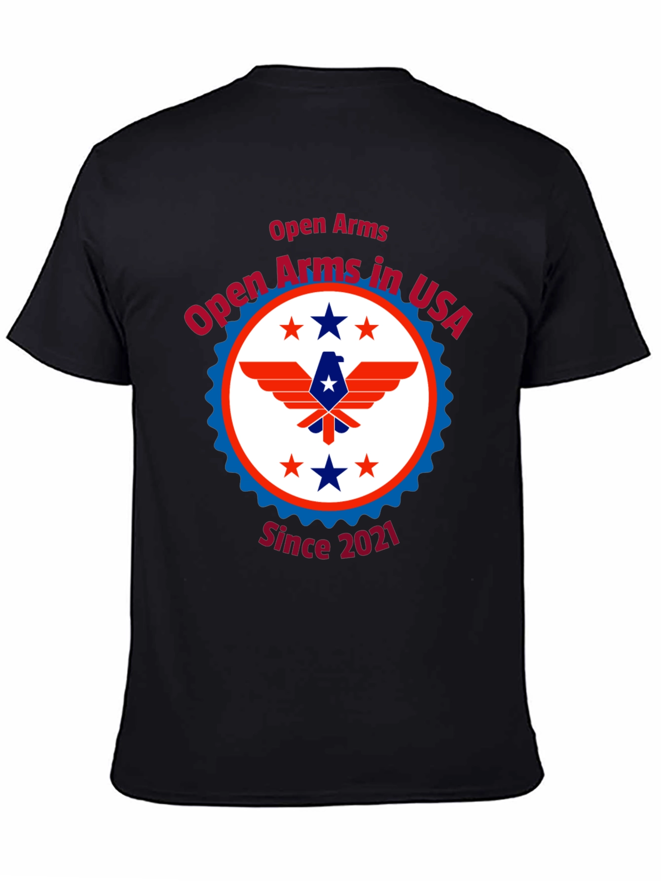 Open Arms in USA Patriotic T-Shirt