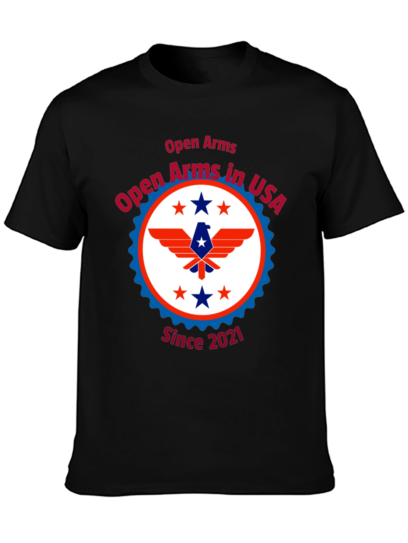 Open Arms in USA Patriotic T-Shirt