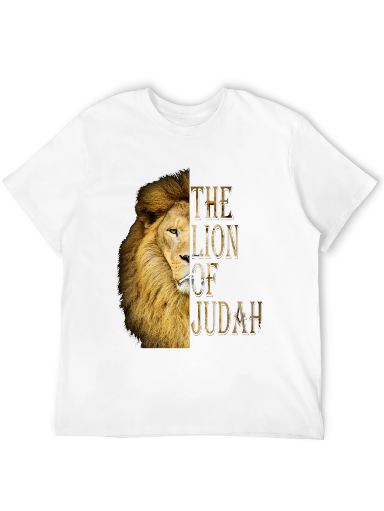Lion of Judah Graphic Print Black T-Shirt