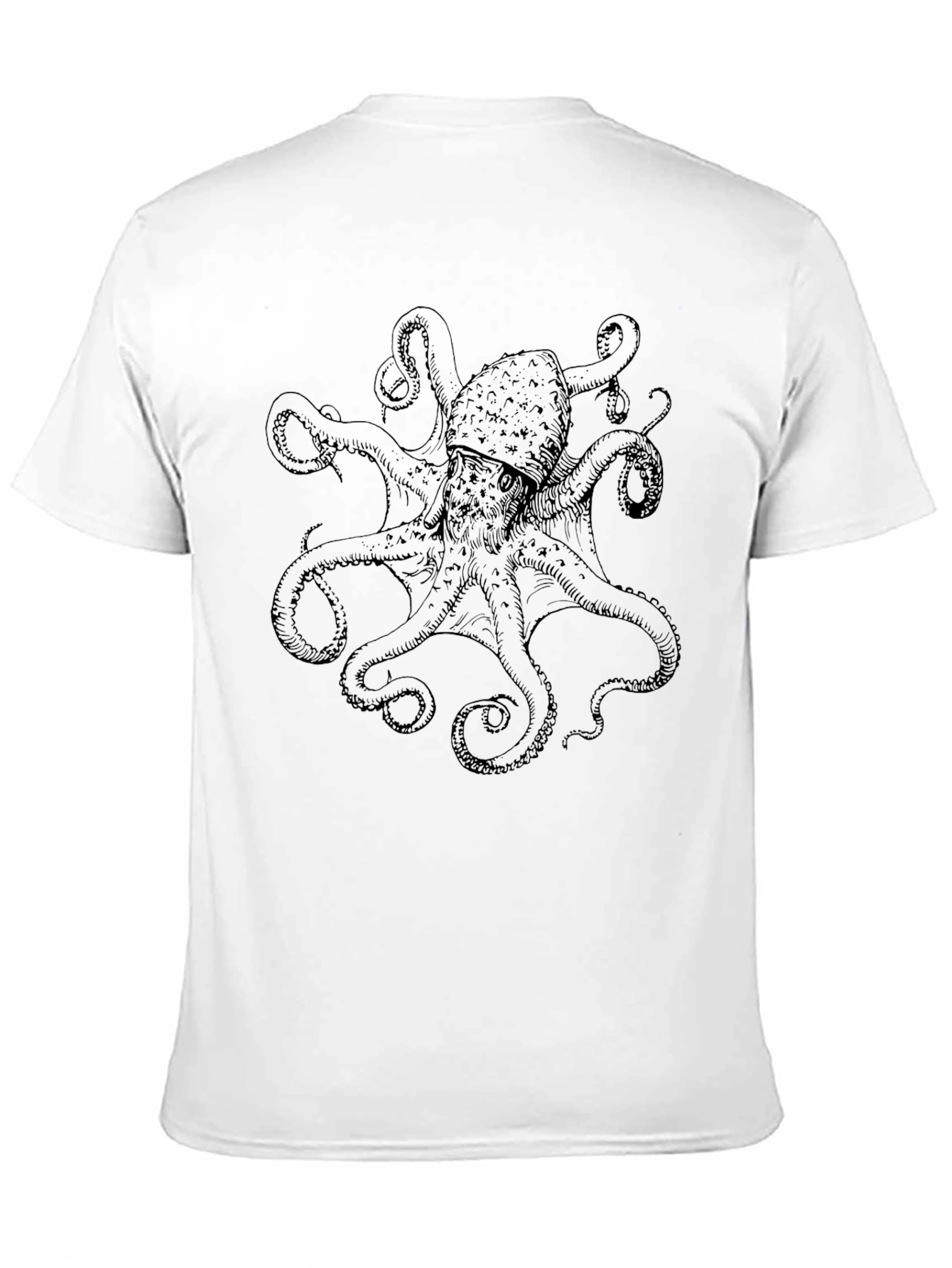 Octopus Graphic Print Black T-Shirt