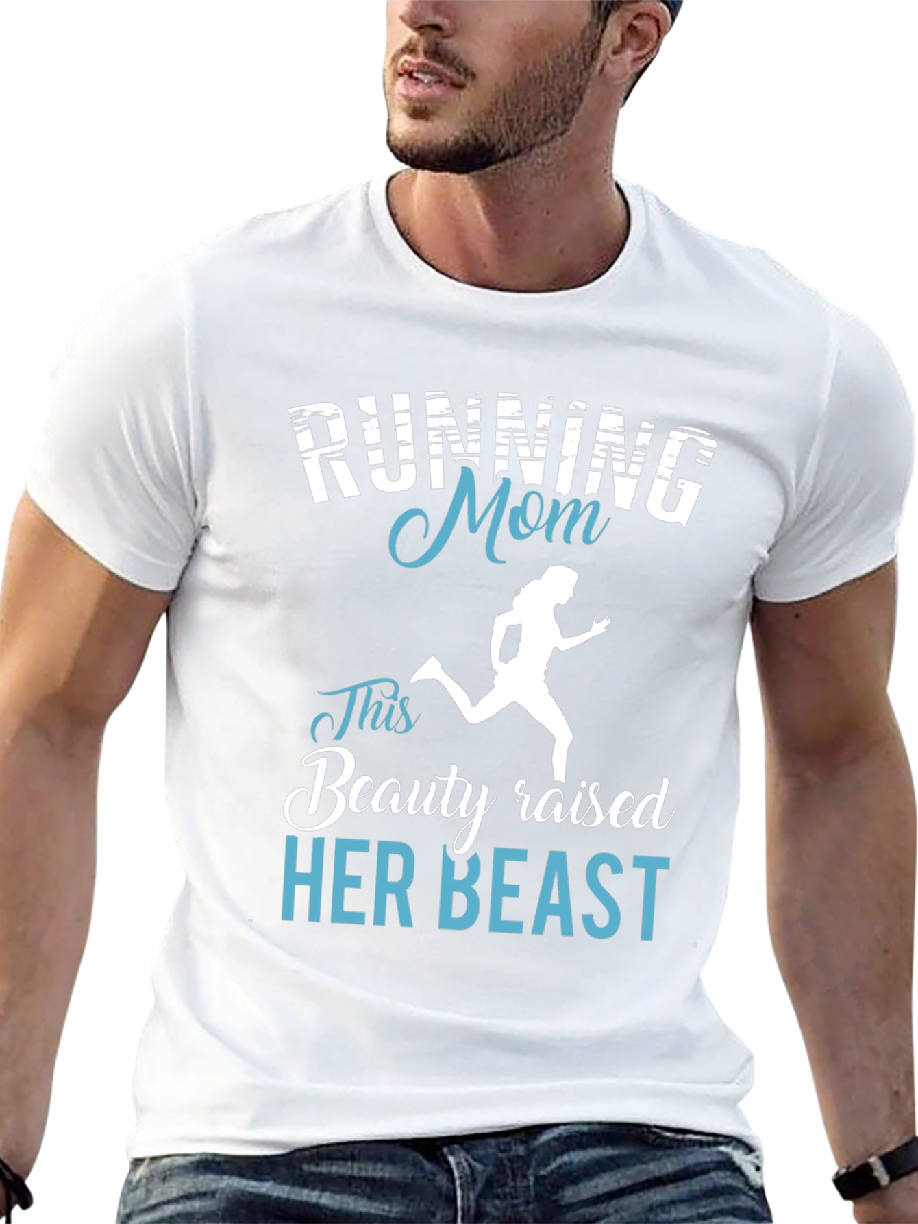 Running Mom T-Shirt - Beauty Raised Her Beast