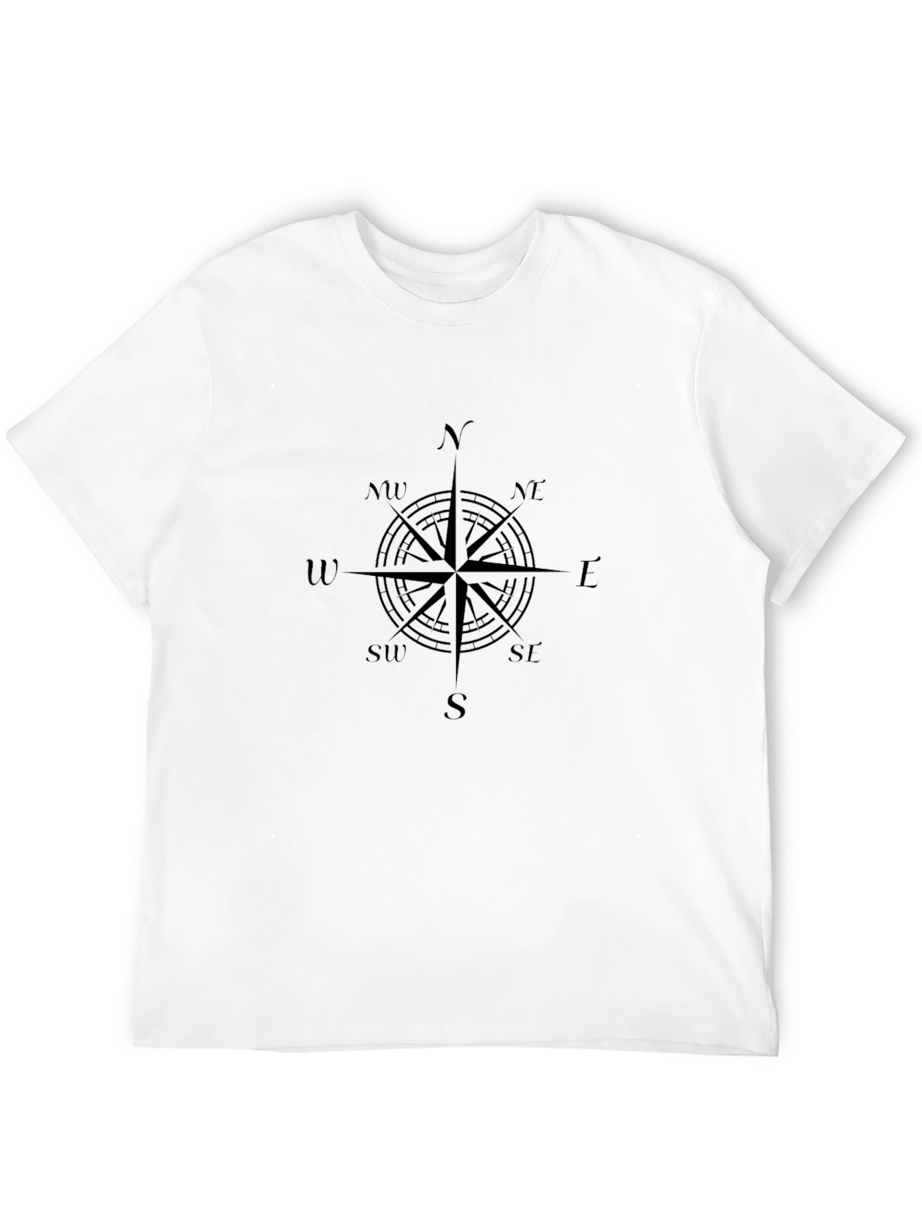 Compass Rose Graphic Tee - Black