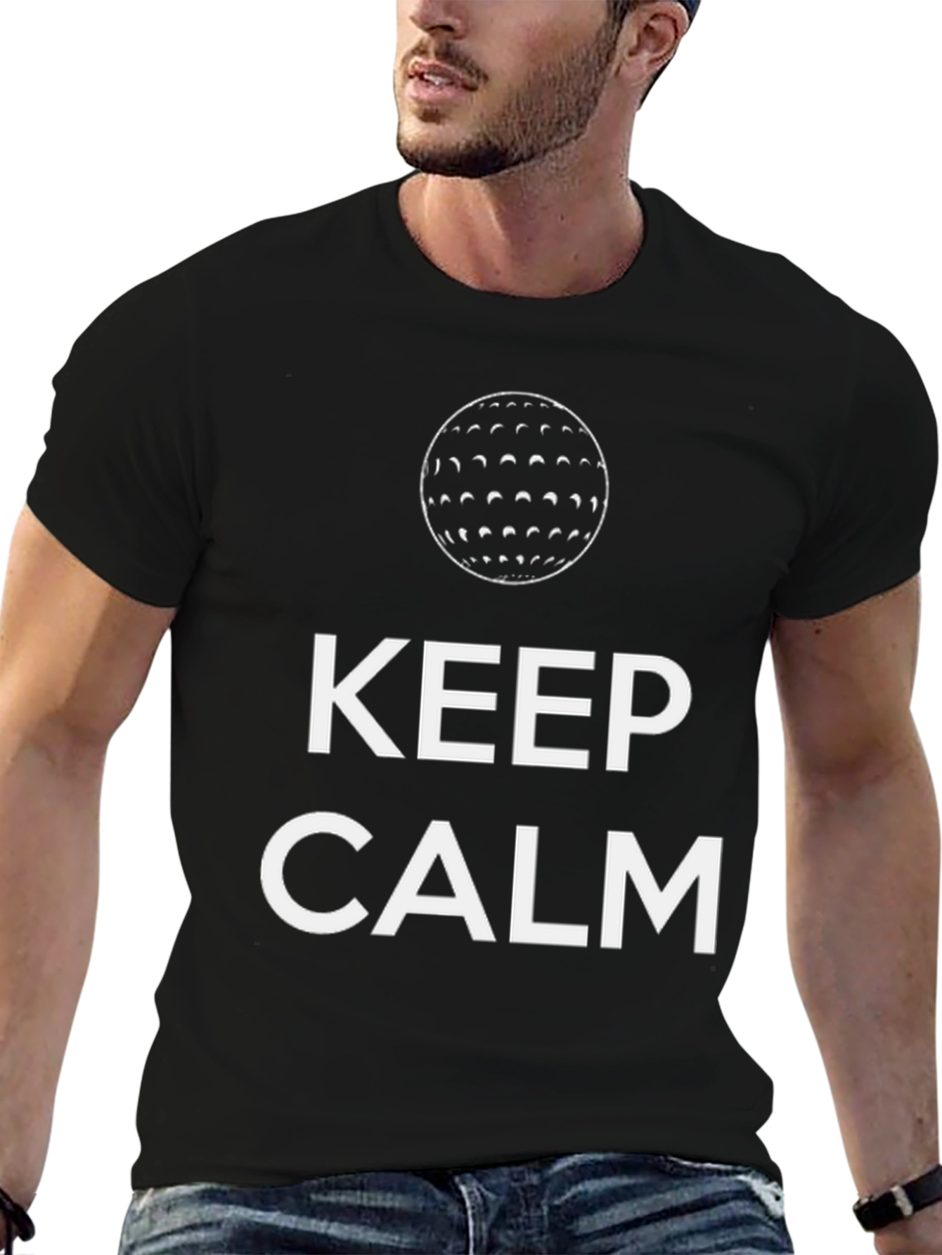 Keep Calm Golf Ball T-Shirt - Relaxed Style