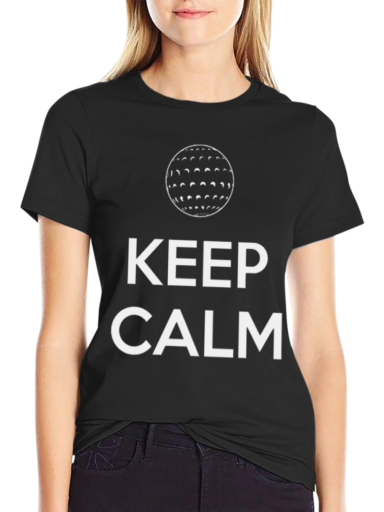 Keep Calm Golf Ball T-Shirt - Relaxed Style