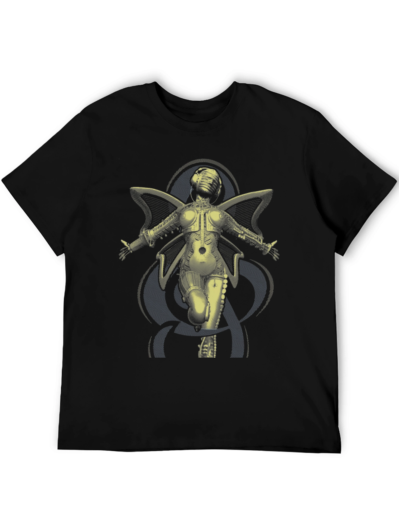 Steampunk Angel Graphic Tee - Unique Design Soft Cotton