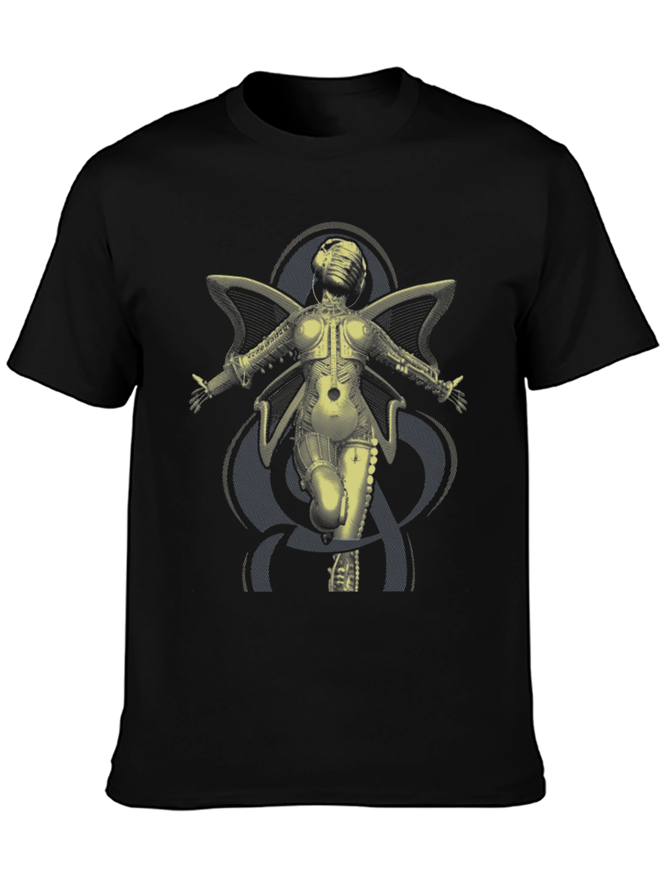 Steampunk Angel Graphic Tee - Unique Design Soft Cotton