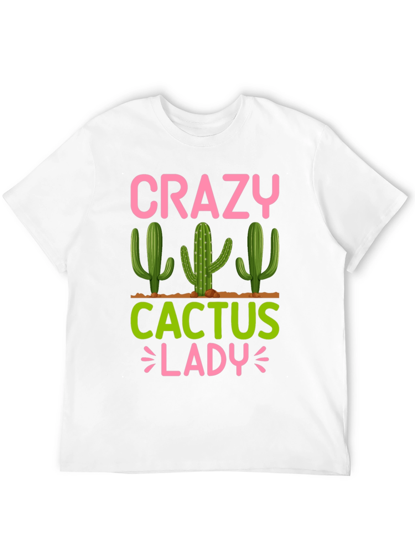 Crazy Cactus Lady T-Shirt - Funny Plant Lover Tee