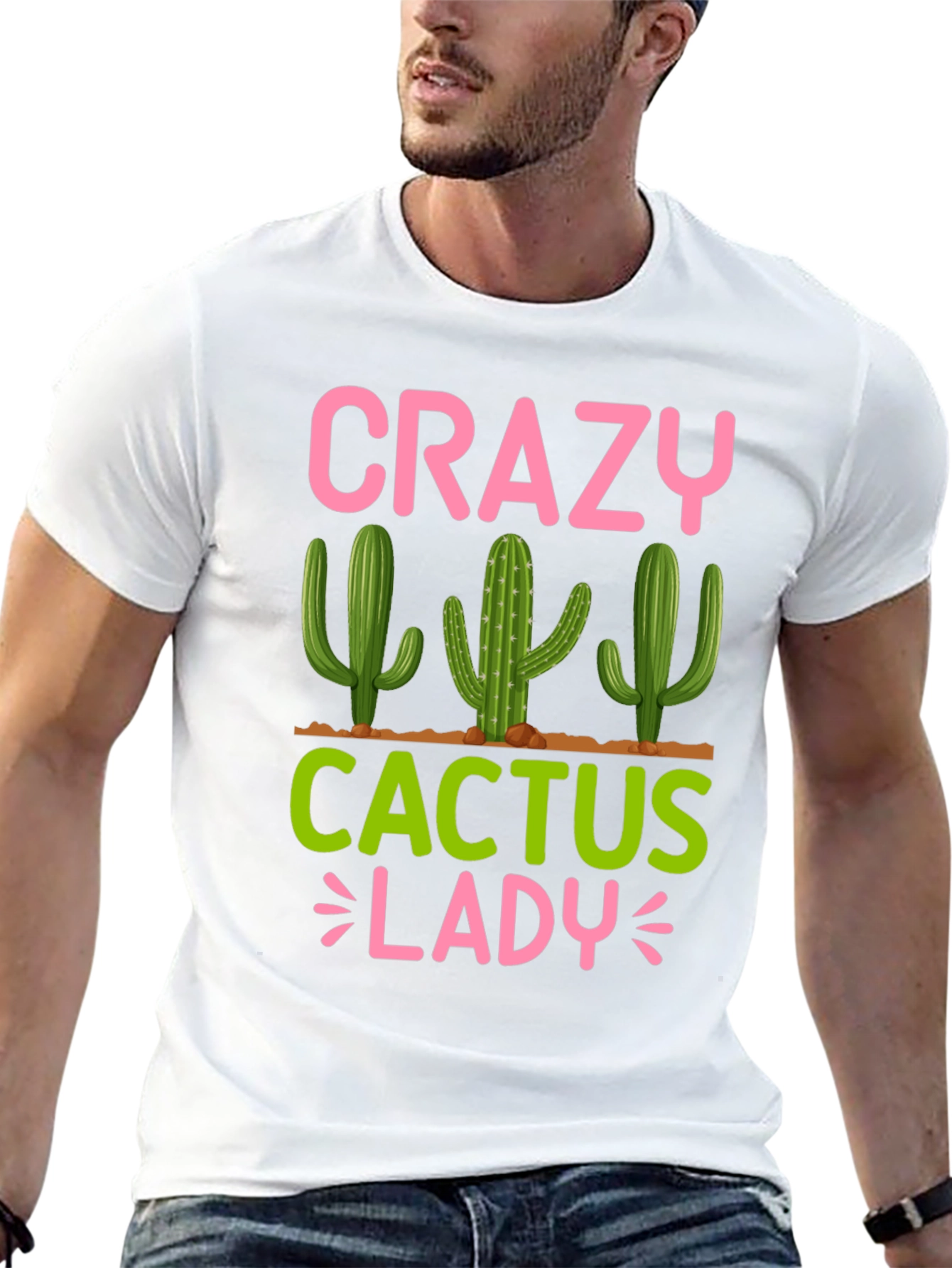 Crazy Cactus Lady T-Shirt - Funny Plant Lover Tee