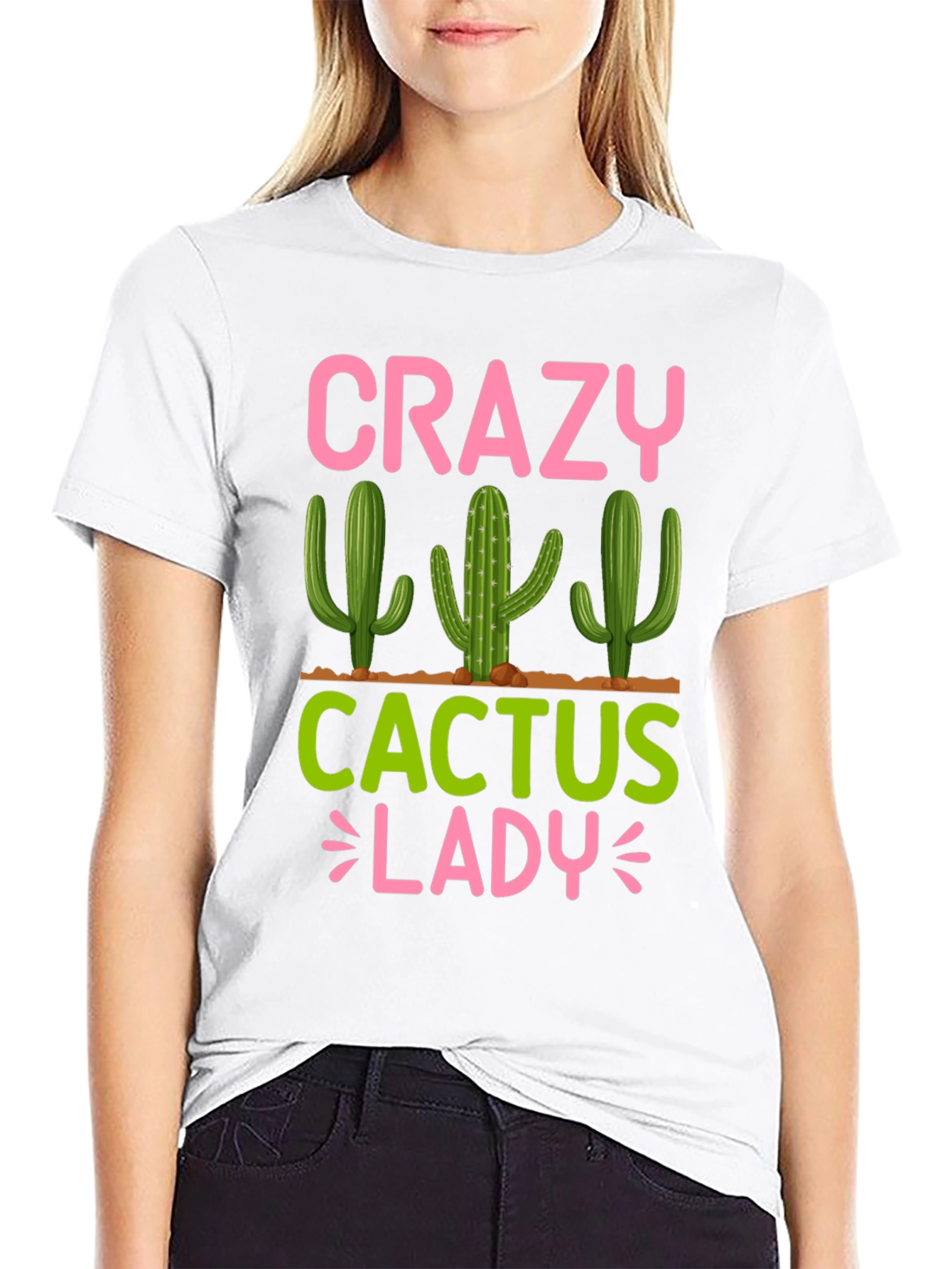 Crazy Cactus Lady T-Shirt - Funny Plant Lover Tee