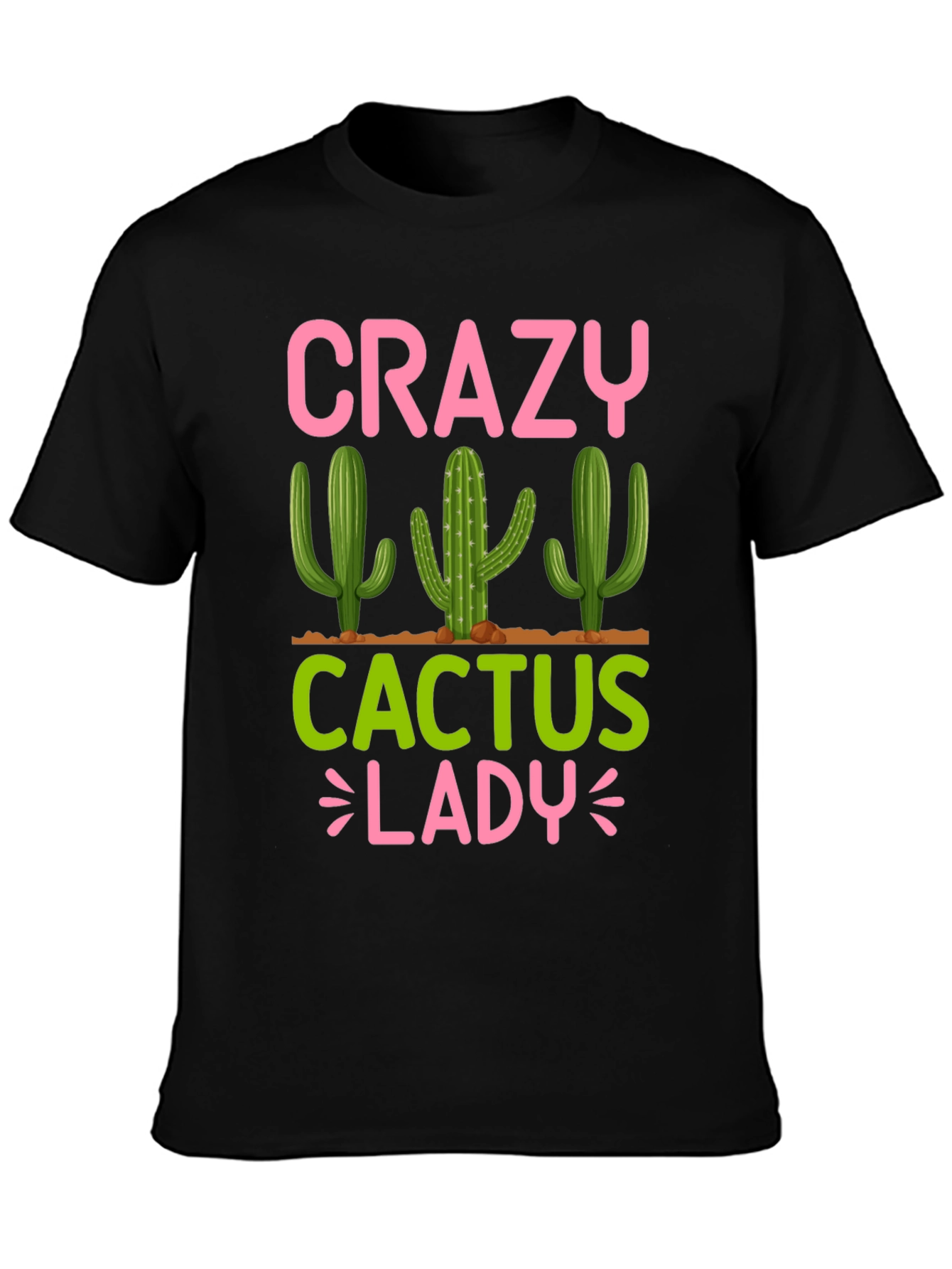 Crazy Cactus Lady T-Shirt - Funny Plant Lover Tee