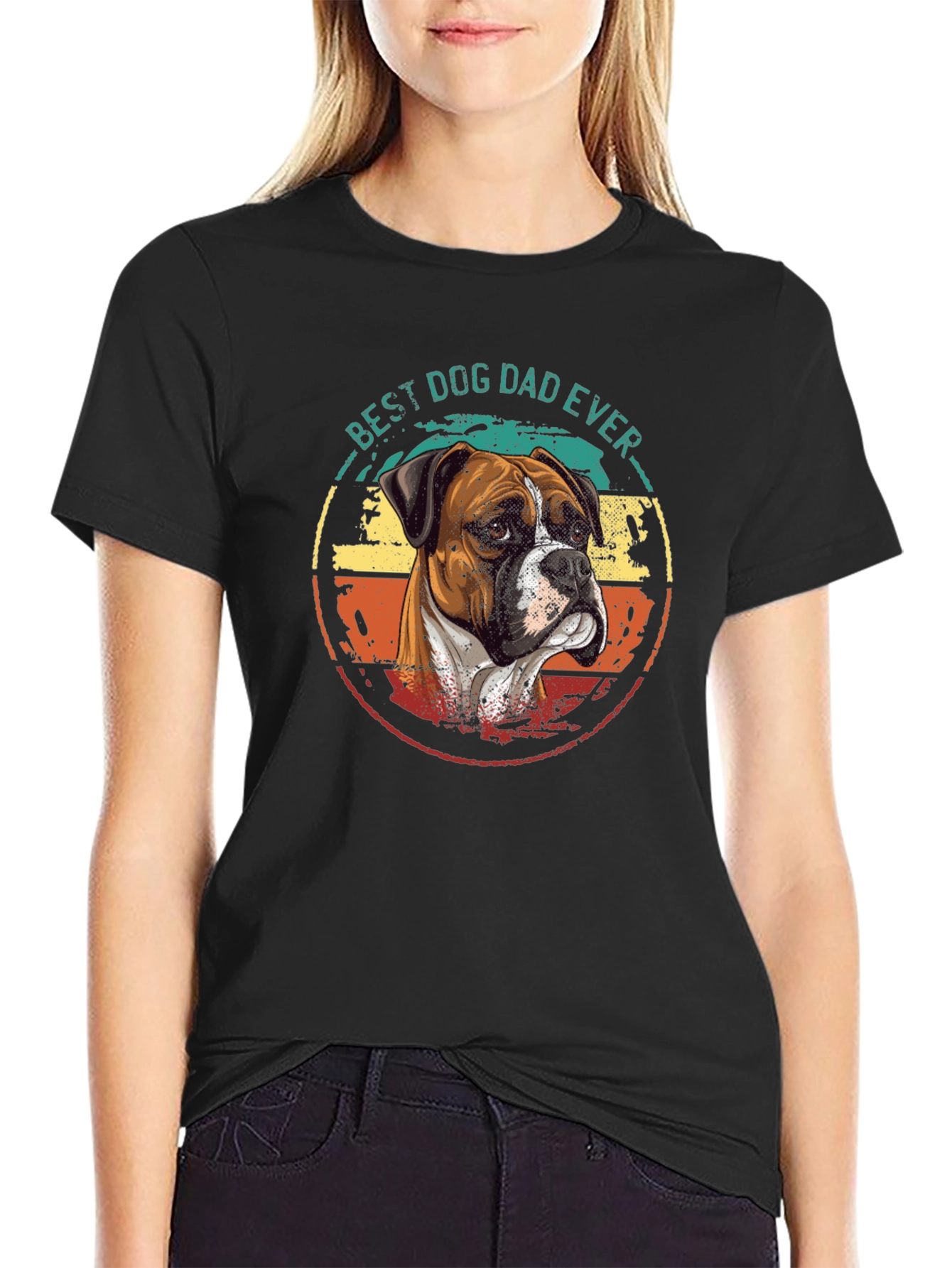 Best Dog Dad Ever Boxer Dog T-Shirt