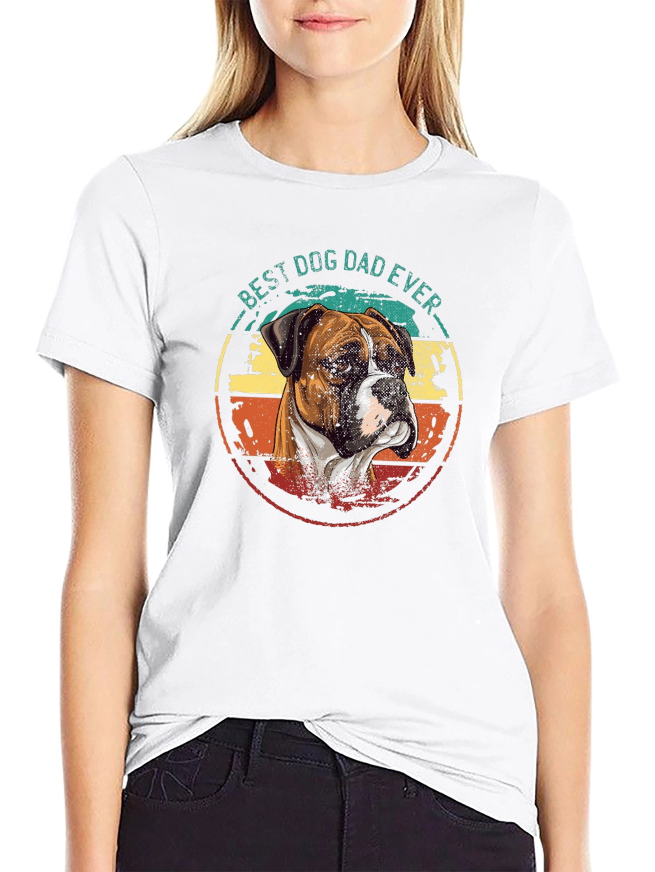 Best Dog Dad Ever Boxer Dog T-Shirt