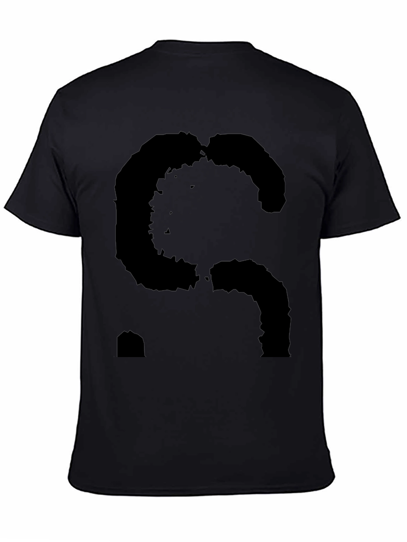Abstract S Black Graphic Tee - Mens Casual Style