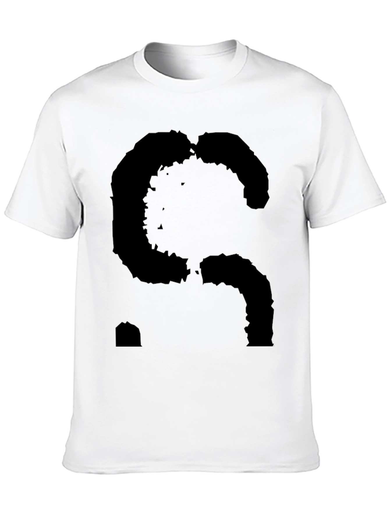 Abstract S Black Graphic Tee - Mens Casual Style