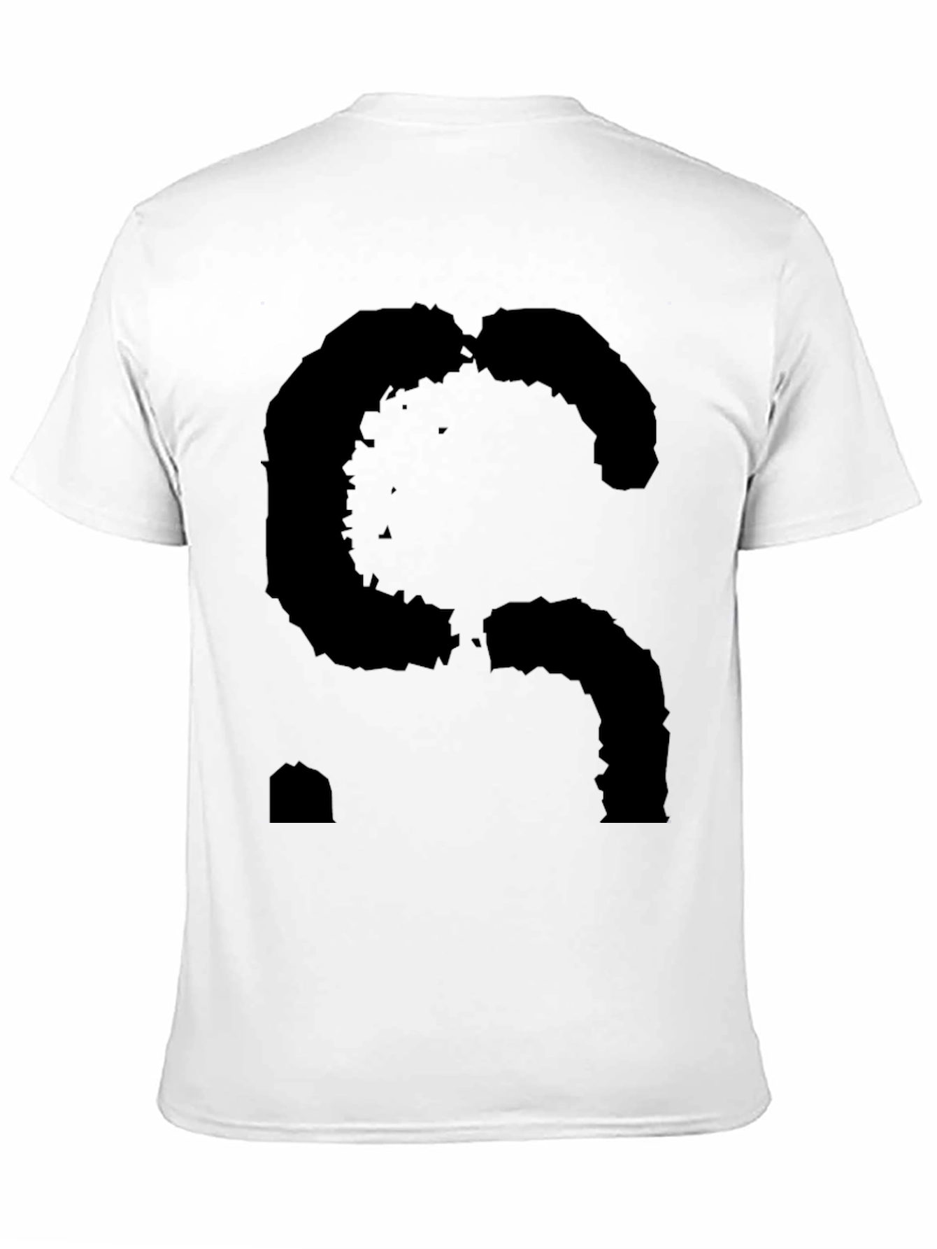 Abstract S Black Graphic Tee - Mens Casual Style