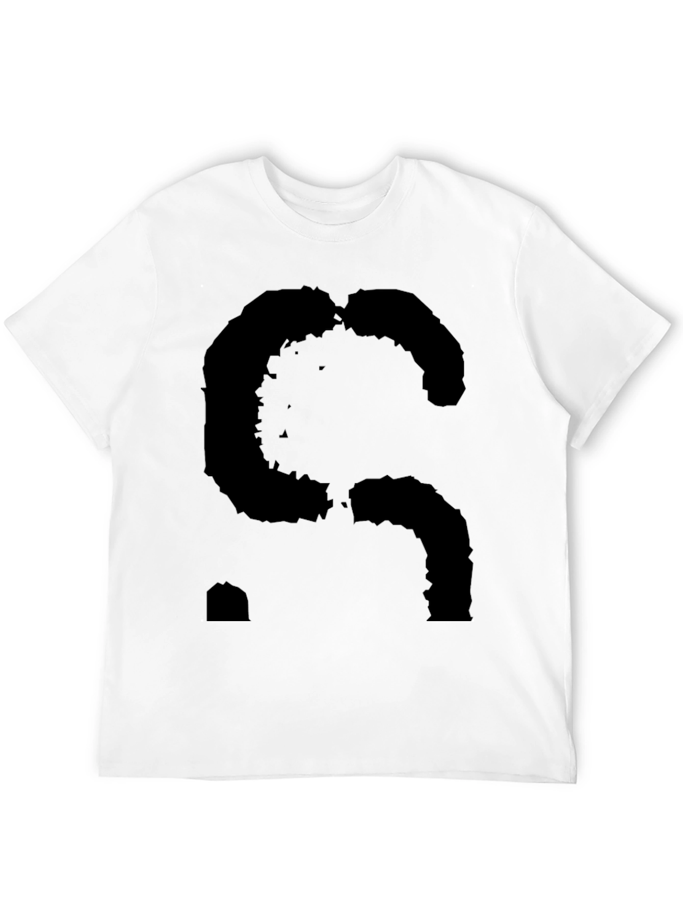 Abstract S Black Graphic Tee - Mens Casual Style