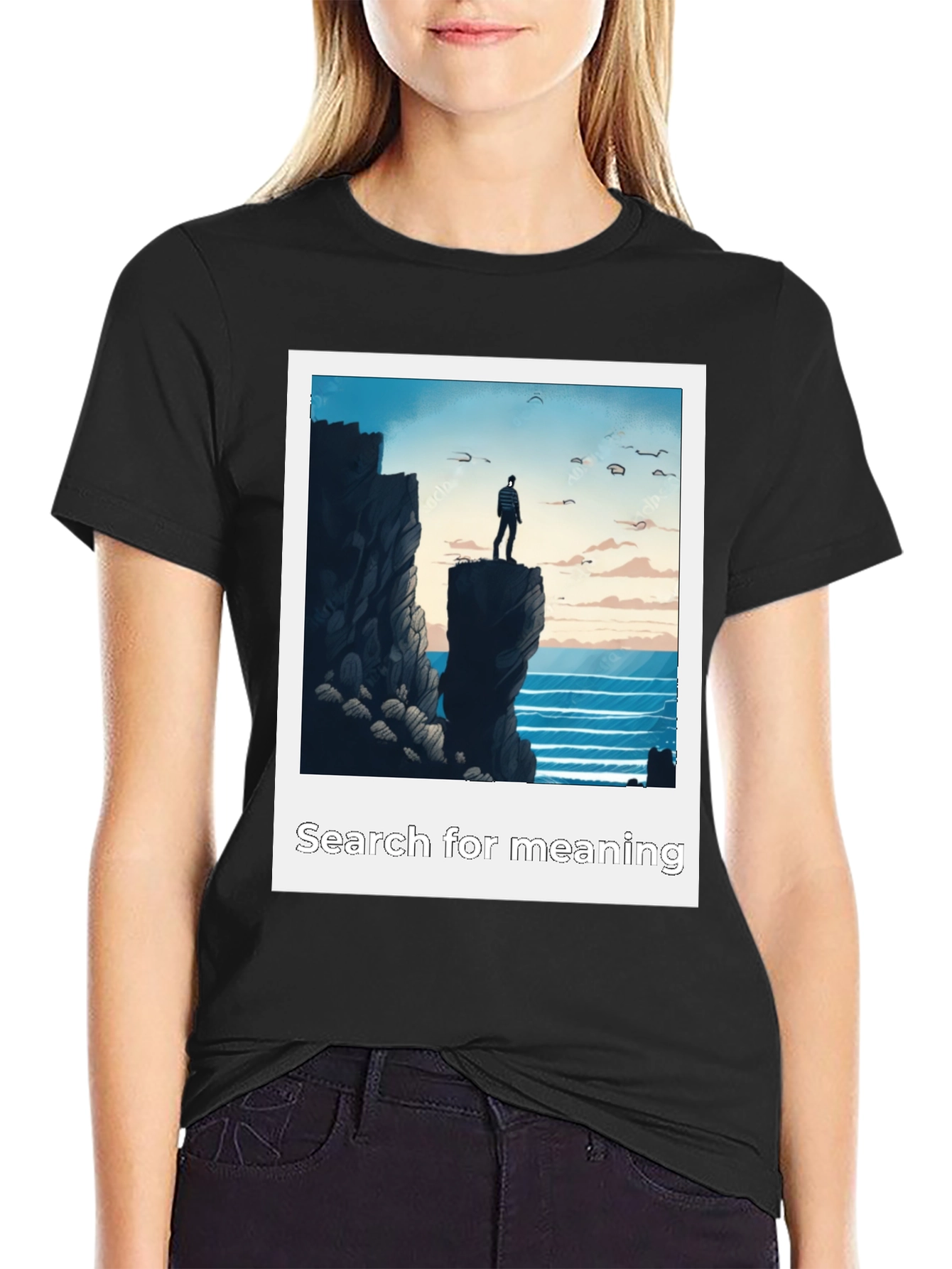 Search for Meaning Graphic Tee - Black