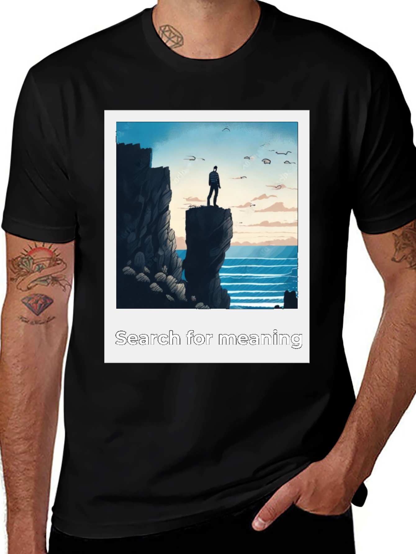 Search for Meaning Graphic Tee - Black