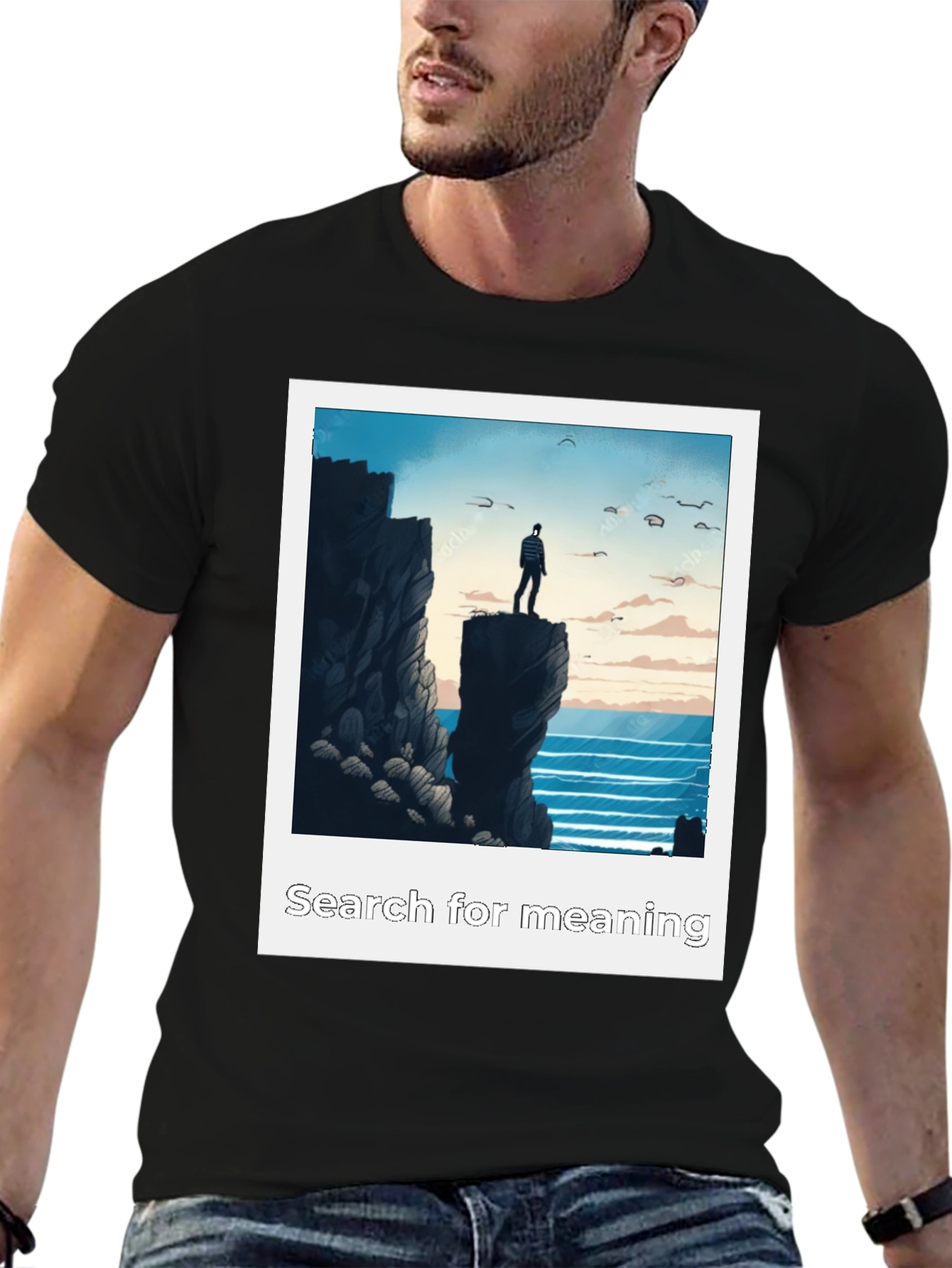 Search for Meaning Graphic Tee - Black