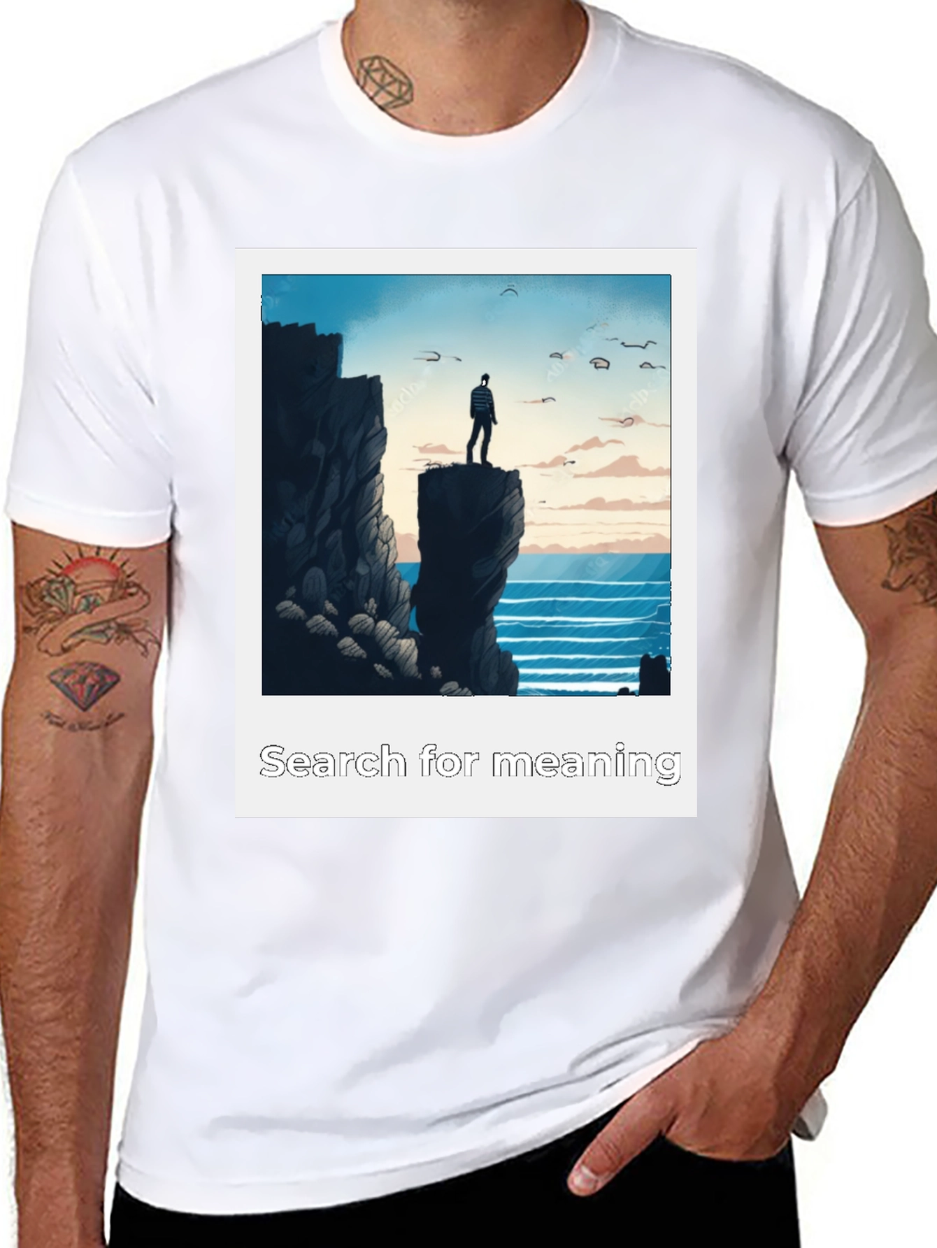 Search for Meaning Graphic Tee - Black