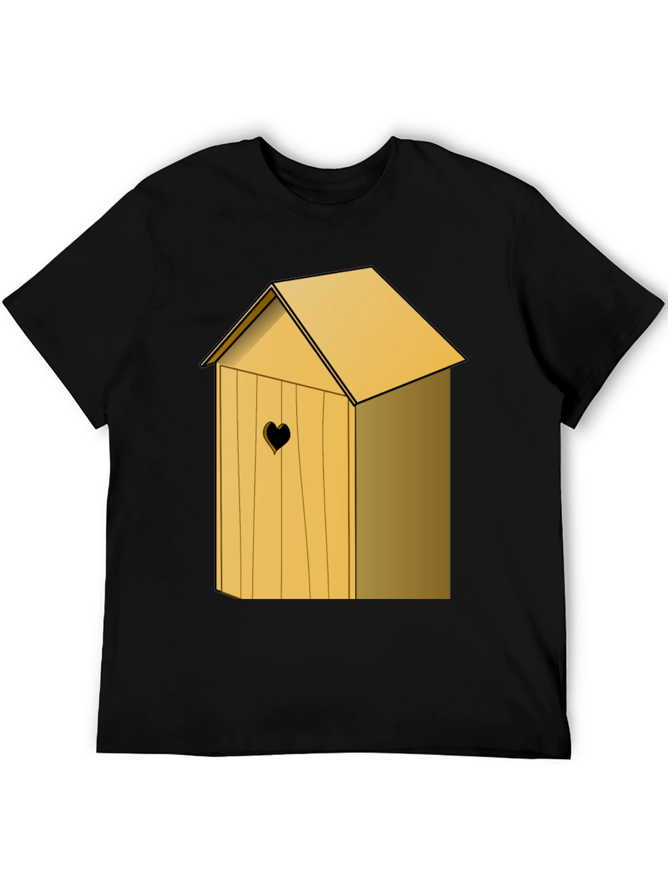 Outhouse Heart Cutout Tee - Novelty Humor Shirt