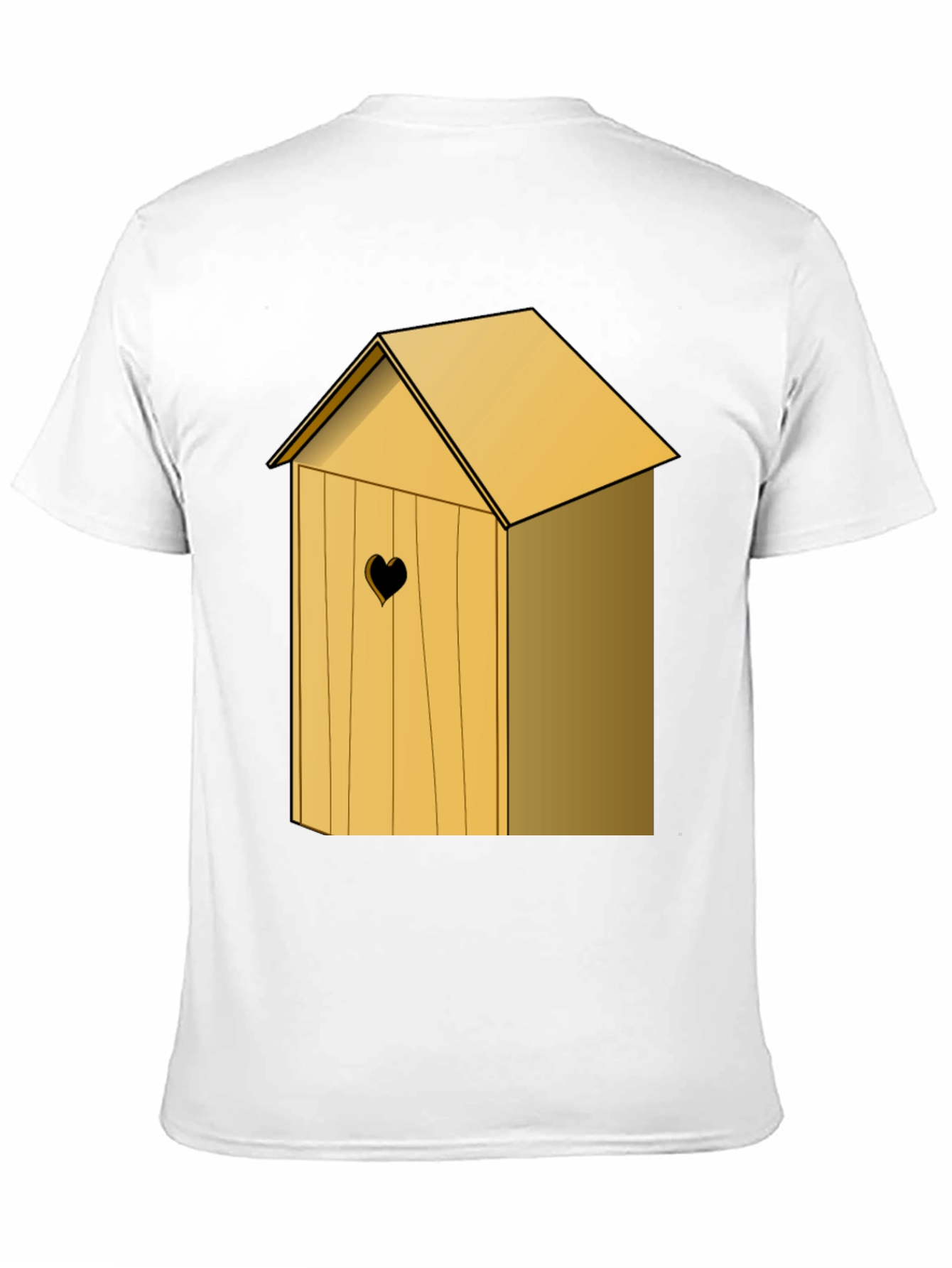 Outhouse Heart Cutout Tee - Novelty Humor Shirt