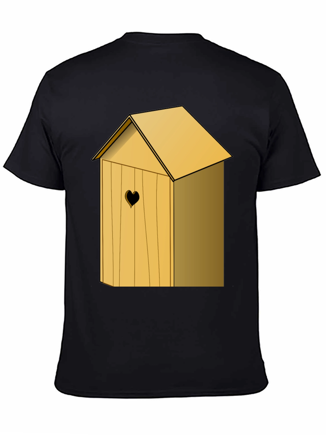 Outhouse Heart Cutout Tee - Novelty Humor Shirt