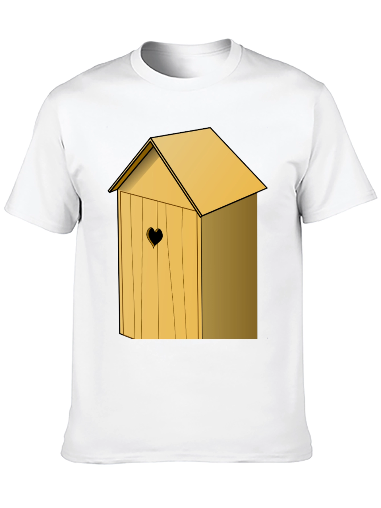 Outhouse Heart Cutout Tee - Novelty Humor Shirt
